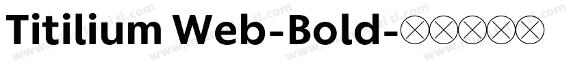 Titilium Web-Bold字体转换